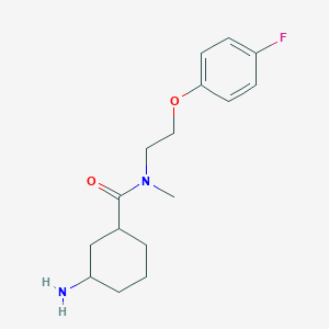 molecular formula C16H23FN2O2 B7569114 3-amino-N-[2-(4-fluorophenoxy)ethyl]-N-methylcyclohexane-1-carboxamide 