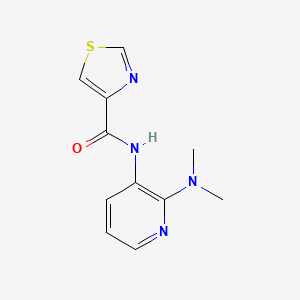 molecular formula C11H12N4OS B7569142 N-[2-(dimethylamino)pyridin-3-yl]-1,3-thiazole-4-carboxamide 