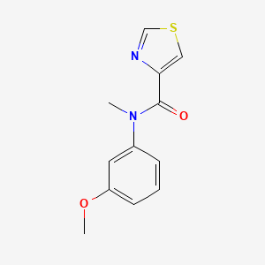 molecular formula C12H12N2O2S B7569149 N-(3-methoxyphenyl)-N-methyl-1,3-thiazole-4-carboxamide 