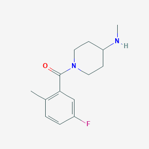 molecular formula C14H19FN2O B7569152 (5-Fluoro-2-methylphenyl)-[4-(methylamino)piperidin-1-yl]methanone 