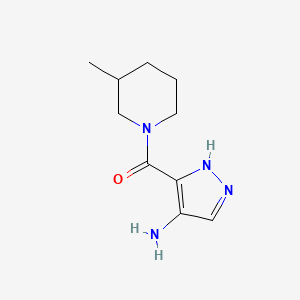 molecular formula C10H16N4O B7569216 (4-amino-1H-pyrazol-5-yl)-(3-methylpiperidin-1-yl)methanone 