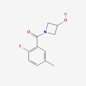 molecular formula C11H12FNO2 B7569228 (2-Fluoro-5-methylphenyl)-(3-hydroxyazetidin-1-yl)methanone 