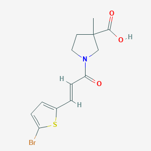 molecular formula C13H14BrNO3S B7569244 1-[(E)-3-(5-bromothiophen-2-yl)prop-2-enoyl]-3-methylpyrrolidine-3-carboxylic acid 
