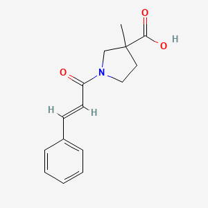 molecular formula C15H17NO3 B7569249 3-methyl-1-[(E)-3-phenylprop-2-enoyl]pyrrolidine-3-carboxylic acid 