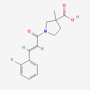 1-[(E)-3-(2-fluorophenyl)prop-2-enoyl]-3-methylpyrrolidine-3-carboxylic acid