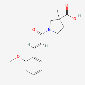 1-[(E)-3-(2-methoxyphenyl)prop-2-enoyl]-3-methylpyrrolidine-3-carboxylic acid