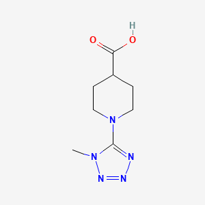 molecular formula C8H13N5O2 B7569342 1-(1-Methyltetrazol-5-yl)piperidine-4-carboxylic acid 