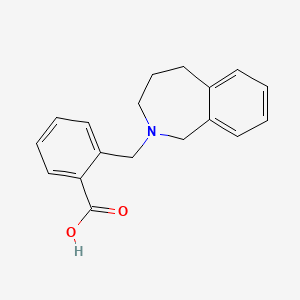 molecular formula C18H19NO2 B7569369 2-(1,3,4,5-Tetrahydro-2-benzazepin-2-ylmethyl)benzoic acid 