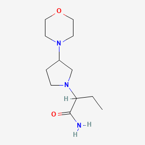 molecular formula C12H23N3O2 B7569382 2-(3-Morpholin-4-ylpyrrolidin-1-yl)butanamide 