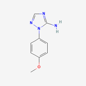 molecular formula C9H10N4O B7569386 2-(4-Methoxyphenyl)-1,2,4-triazol-3-amine 