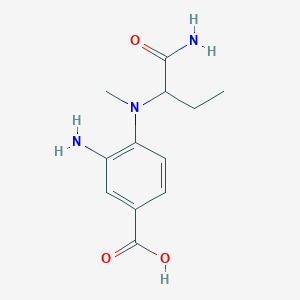 molecular formula C12H17N3O3 B7569389 3-Amino-4-[(1-amino-1-oxobutan-2-yl)-methylamino]benzoic acid 