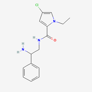 molecular formula C15H18ClN3O B7569395 N-(2-amino-2-phenylethyl)-4-chloro-1-ethylpyrrole-2-carboxamide 