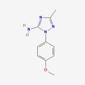 molecular formula C10H12N4O B7569401 2-(4-Methoxyphenyl)-5-methyl-1,2,4-triazol-3-amine 