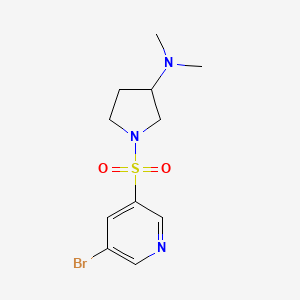 molecular formula C11H16BrN3O2S B7569441 1-(5-Bromopyridin-3-ylsulfonyl)-n,n-dimethylpyrrolidin-3-amine 
