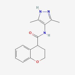 N-(3,5-dimethyl-1H-pyrazol-4-yl)-3,4-dihydro-2H-chromene-4-carboxamide