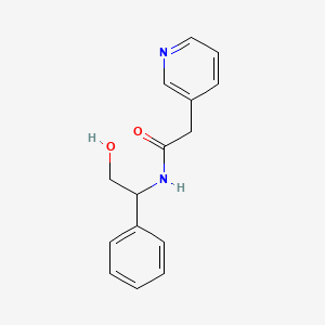 molecular formula C15H16N2O2 B7569463 N-(2-hydroxy-1-phenylethyl)-2-pyridin-3-ylacetamide 