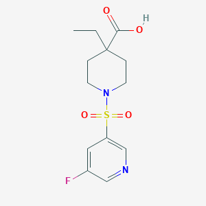 molecular formula C13H17FN2O4S B7569479 4-Ethyl-1-(5-fluoropyridin-3-yl)sulfonylpiperidine-4-carboxylic acid 