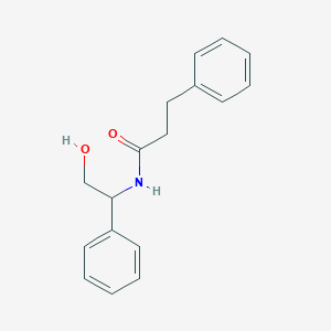 molecular formula C17H19NO2 B7569484 N-(2-hydroxy-1-phenylethyl)-3-phenylpropanamide 