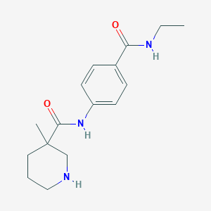 molecular formula C16H23N3O2 B7569518 N-[4-(ethylcarbamoyl)phenyl]-3-methylpiperidine-3-carboxamide 