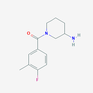 molecular formula C13H17FN2O B7569554 (3-Aminopiperidin-1-yl)-(4-fluoro-3-methylphenyl)methanone 