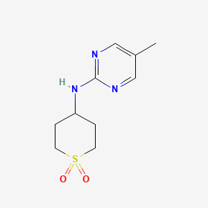 molecular formula C10H15N3O2S B7569588 N-(1,1-dioxothian-4-yl)-5-methylpyrimidin-2-amine 
