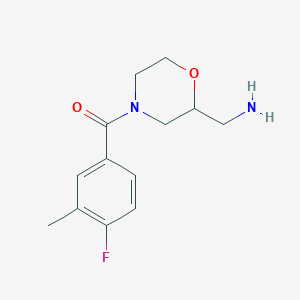 molecular formula C13H17FN2O2 B7569612 [2-(Aminomethyl)morpholin-4-yl]-(4-fluoro-3-methylphenyl)methanone 