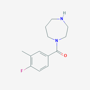 molecular formula C13H17FN2O B7569618 1,4-Diazepan-1-yl-(4-fluoro-3-methylphenyl)methanone 