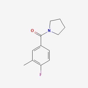 molecular formula C12H14FNO B7569639 (4-Fluoro-3-methylphenyl)-pyrrolidin-1-ylmethanone 