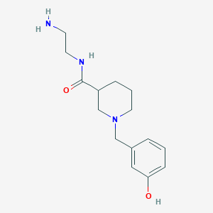 molecular formula C15H23N3O2 B7569650 N-(2-aminoethyl)-1-[(3-hydroxyphenyl)methyl]piperidine-3-carboxamide 