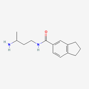 molecular formula C14H20N2O B7569659 N-(3-aminobutyl)-2,3-dihydro-1H-indene-5-carboxamide 