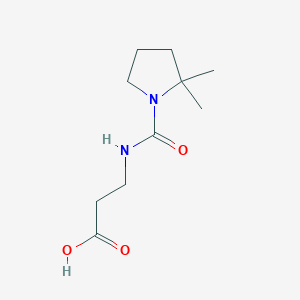 molecular formula C10H18N2O3 B7569667 3-[(2,2-Dimethylpyrrolidine-1-carbonyl)amino]propanoic acid 