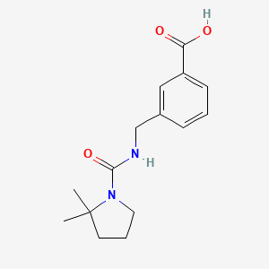 3-[[(2,2-Dimethylpyrrolidine-1-carbonyl)amino]methyl]benzoic acid