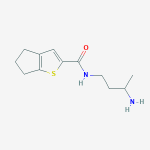 molecular formula C12H18N2OS B7569677 N-(3-aminobutyl)-5,6-dihydro-4H-cyclopenta[b]thiophene-2-carboxamide 