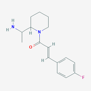 (E)-1-[2-(1-aminoethyl)piperidin-1-yl]-3-(4-fluorophenyl)prop-2-en-1-one