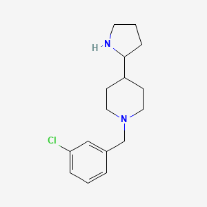 1-[(3-Chlorophenyl)methyl]-4-pyrrolidin-2-ylpiperidine