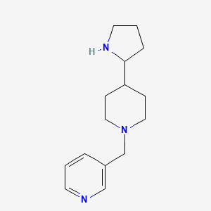 molecular formula C15H23N3 B7569720 3-[(4-Pyrrolidin-2-ylpiperidin-1-yl)methyl]pyridine 