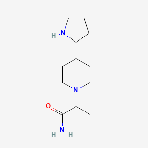 molecular formula C13H25N3O B7569732 2-(4-Pyrrolidin-2-ylpiperidin-1-yl)butanamide 