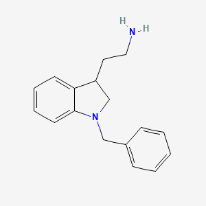 molecular formula C17H20N2 B7569759 2-(1-Benzyl-2,3-dihydroindol-3-yl)ethanamine 