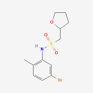 N-(5-bromo-2-methylphenyl)-1-(oxolan-2-yl)methanesulfonamide