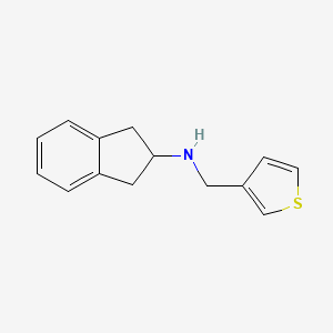 molecular formula C14H15NS B7569841 N-(thiophen-3-ylmethyl)-2,3-dihydro-1H-inden-2-amine 