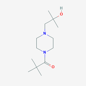 molecular formula C13H26N2O2 B7569858 1-[4-(2-Hydroxy-2-methylpropyl)piperazin-1-yl]-2,2-dimethylpropan-1-one 