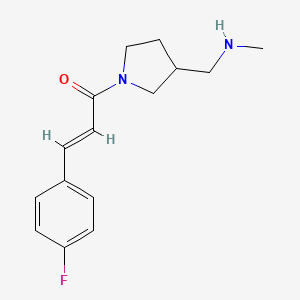 molecular formula C15H19FN2O B7569881 (E)-3-(4-fluorophenyl)-1-[3-(methylaminomethyl)pyrrolidin-1-yl]prop-2-en-1-one 