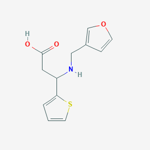 molecular formula C12H13NO3S B7569885 3-(Furan-3-ylmethylamino)-3-thiophen-2-ylpropanoic acid 