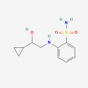 molecular formula C11H16N2O3S B7569923 2-[(2-Cyclopropyl-2-hydroxyethyl)amino]benzenesulfonamide 