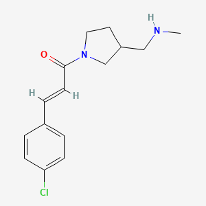 molecular formula C15H19ClN2O B7569937 (E)-3-(4-chlorophenyl)-1-[3-(methylaminomethyl)pyrrolidin-1-yl]prop-2-en-1-one 