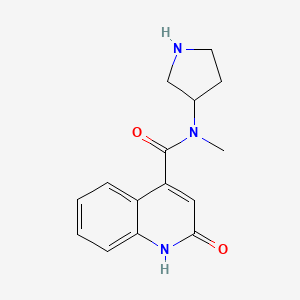 molecular formula C15H17N3O2 B7569942 N-methyl-2-oxo-N-pyrrolidin-3-yl-1H-quinoline-4-carboxamide 
