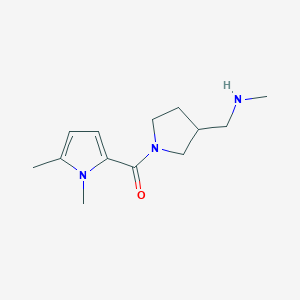 molecular formula C13H21N3O B7569946 (1,5-Dimethylpyrrol-2-yl)-[3-(methylaminomethyl)pyrrolidin-1-yl]methanone 