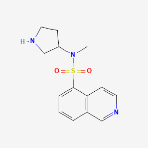 molecular formula C14H17N3O2S B7569954 N-methyl-N-pyrrolidin-3-ylisoquinoline-5-sulfonamide 
