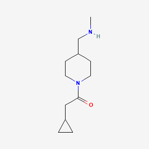 molecular formula C12H22N2O B7569963 2-Cyclopropyl-1-[4-(methylaminomethyl)piperidin-1-yl]ethanone 