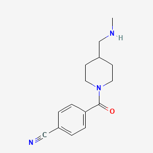 molecular formula C15H19N3O B7569970 4-[4-(Methylaminomethyl)piperidine-1-carbonyl]benzonitrile 